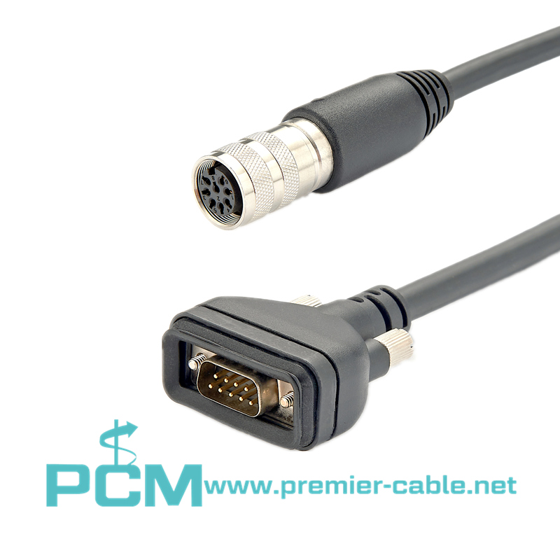 RET control cable male DB9 to female AISG connector